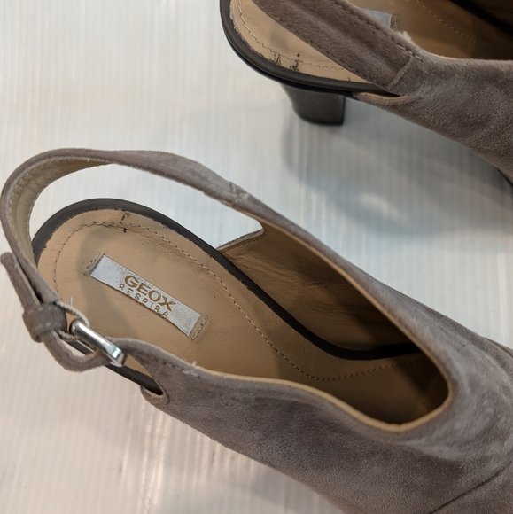 GEOX Respira women's peep toe sling-back heeled booties sandals - Picture 10 of 14